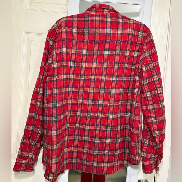 Red Plaid Button-Up Shirt - Picture 3 of 3